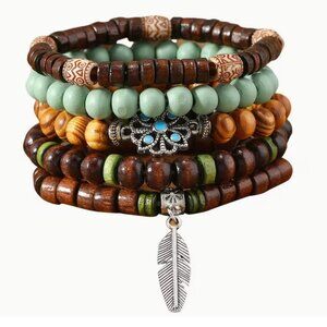 Just Listed! 🛍️ Boho Style  - Wooden Bead Bracelet
